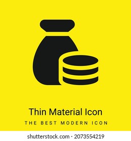 Icono de material amarillo brillante mínimo
