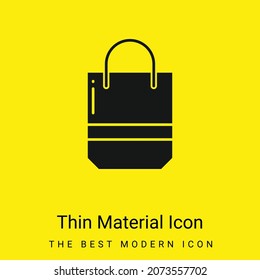 Bag minimal bright yellow material icon