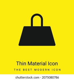 Bag minimal bright yellow material icon