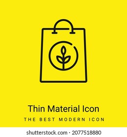 Icono de material amarillo brillante mínimo