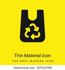Bag minimal bright yellow material icon