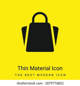 Bag minimal bright yellow material icon