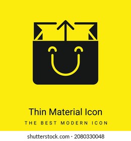 Bag minimal bright yellow material icon