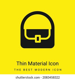 Bag minimal bright yellow material icon