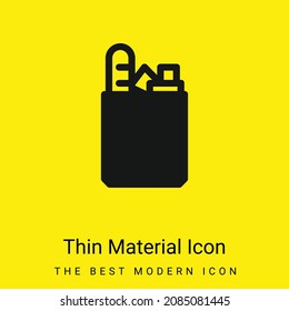 Icono de material amarillo brillante mínimo