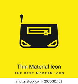 Icono de material amarillo brillante mínimo