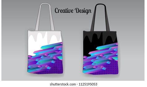 bag Mock Up abstract vector design Print