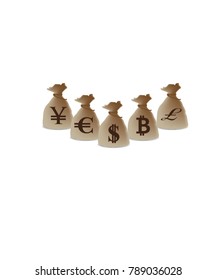 Bag with money.