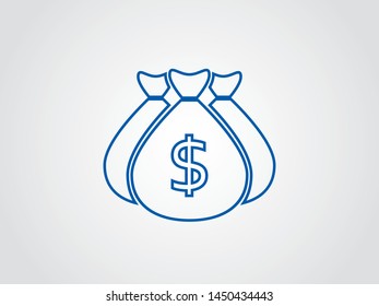 Bag Of Money Dollar Salary Asset Deposits Banking Icon Symbol