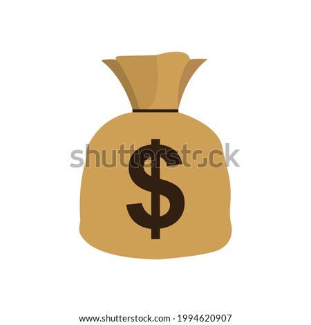 Bag of money dollar vector emoji