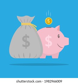 Bag money with economy icon vector illustration design