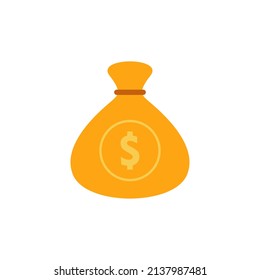 bag of money flat design vector illustration