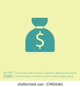 Bag of money icon.