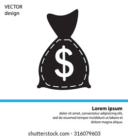 bag with money icon