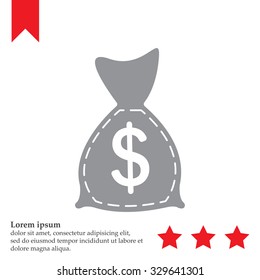 bag with money icon