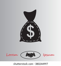 bag with money icon