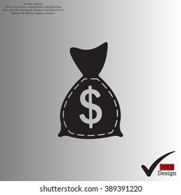 bag with money icon