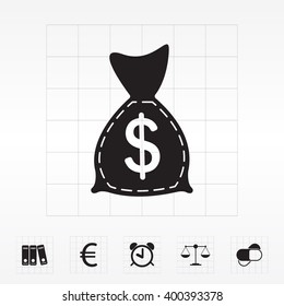 bag with money icon