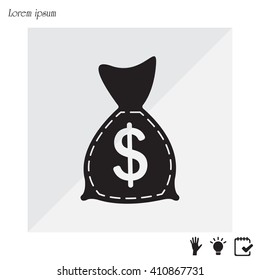 bag with money icon
