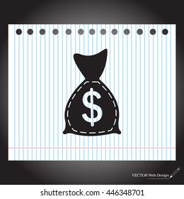 bag with money icon