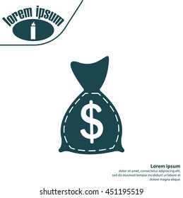 bag with money icon
