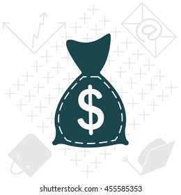 bag with money icon