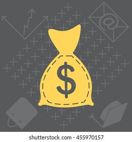 bag with money icon