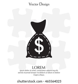 bag with money icon