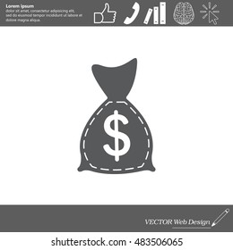bag with money icon