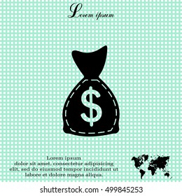 bag with money icon