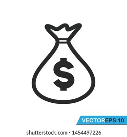 bag of money icon vector design template