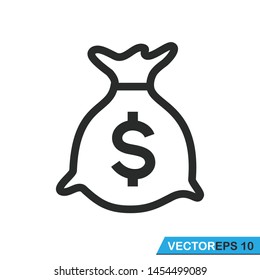 bag of money icon vector design template