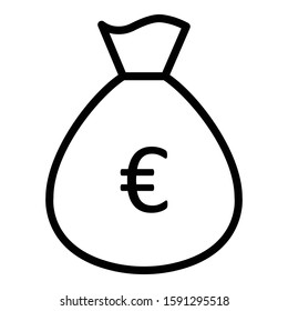 
Bag of money   Isolated Vector icon which can easily modify or edit
