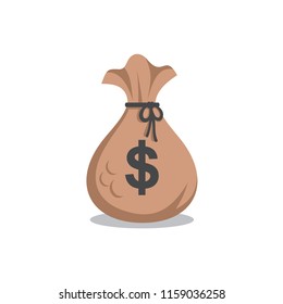 Bag of Money Logo Template, Sack of Money Illustration Vector