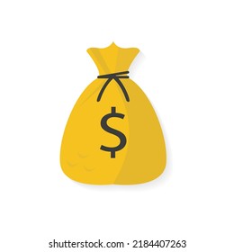 A bag of money on a white background. Vector illustrationA bag of money on a white background. Vector illustration
