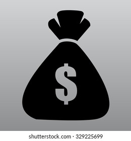 bag of money painted dollar vector illustration