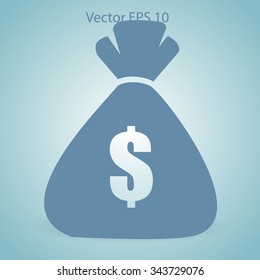 bag of money painted dollar vector illustration