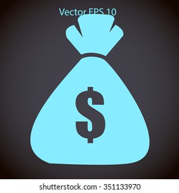 bag of money painted dollar vector illustration