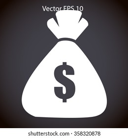bag of money painted dollar vector illustration