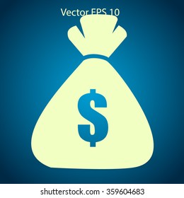 bag of money painted dollar vector illustration