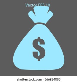 bag of money painted dollar vector illustration