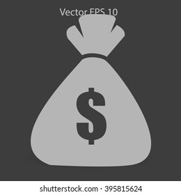 bag of money painted dollar vector illustration