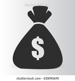 bag of money painted dollar vector illustration