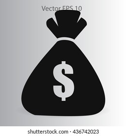 bag of money painted dollar vector illustration
