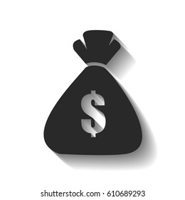 bag of money painted dollar vector illustration