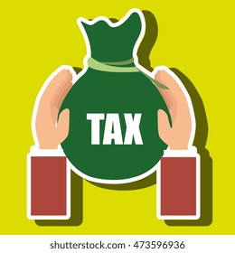 bag money tax vector illustration eps 10