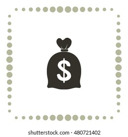 Bag of money, vector icon