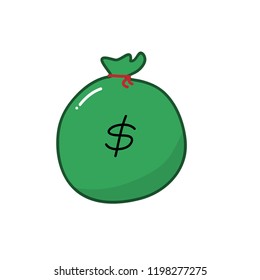 Bag of money. Vector illustration