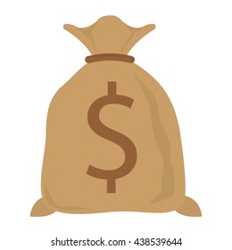 bag with money , Vector illustration