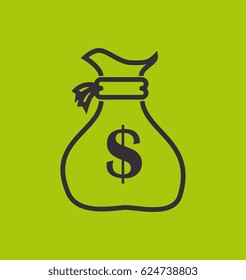 bag money yellow design